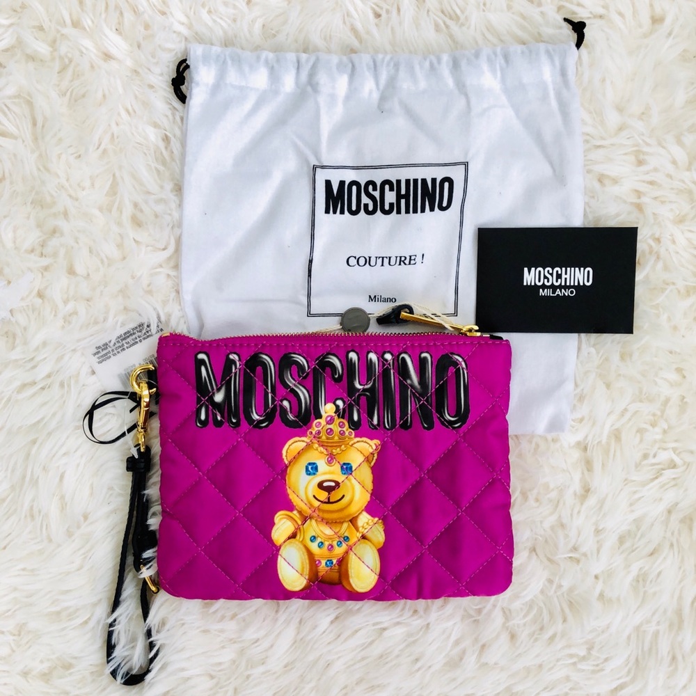 NWT: MOSCHINO Techno Fabric Tufted Wrislet - Picture 4 of 7